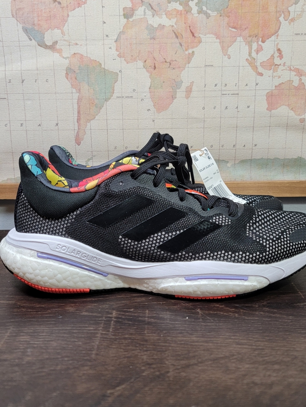 BRAND NEW Adidas Solar Glide 5 'Black Floral' Men's Size: 9.0